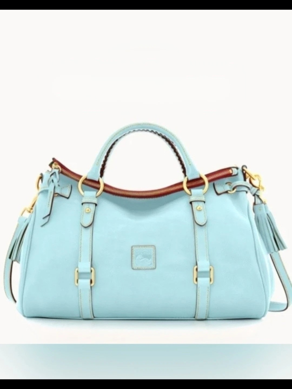 Stunning! NWT Dooney & Bourke Large Florentine Satchel in PALE BLUE